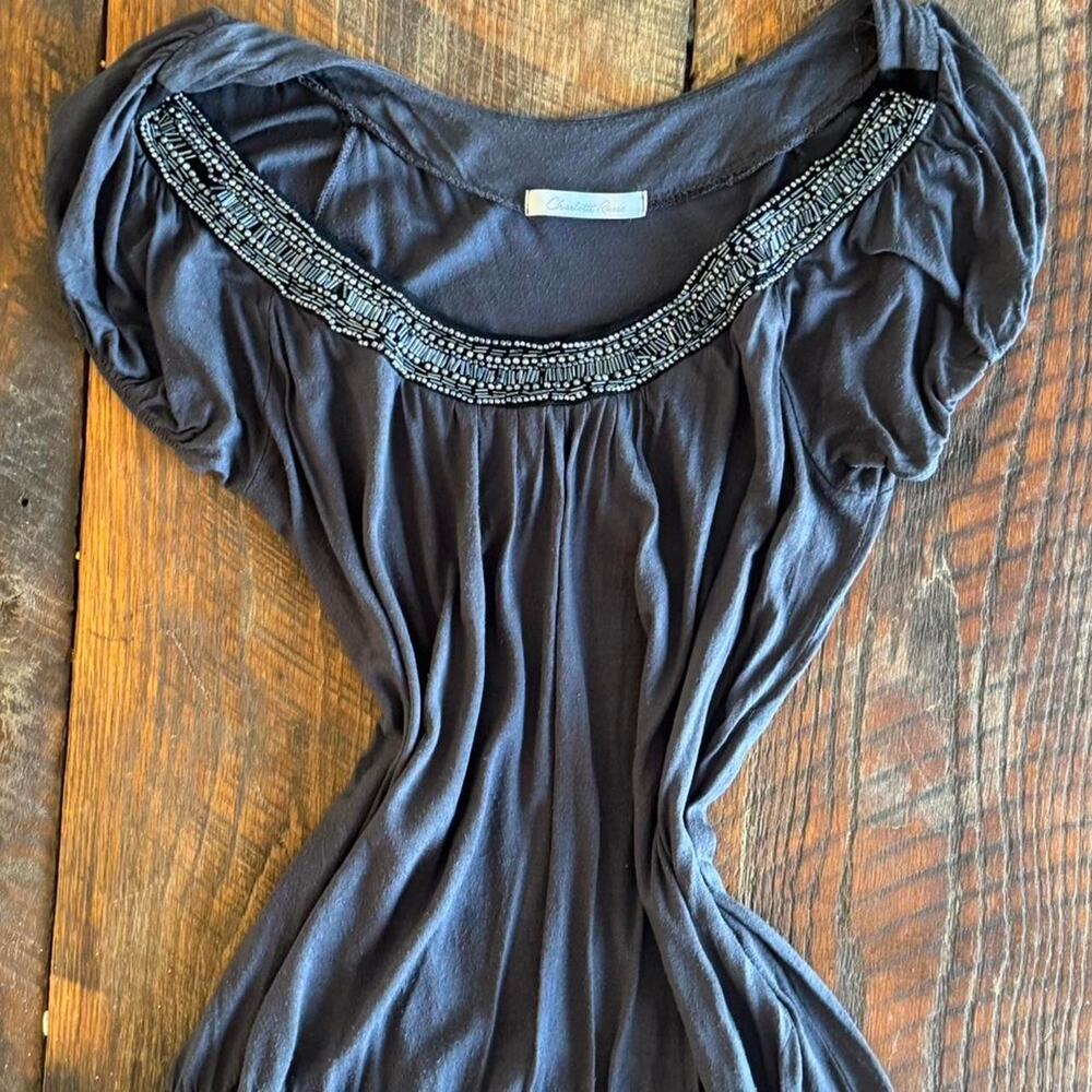 Y2k charlotte russe beaded ruched - Picture 2 of 5